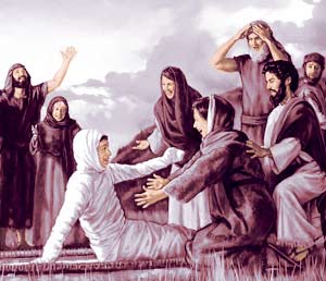 Watchtower illustration - resurrection of Widow's son