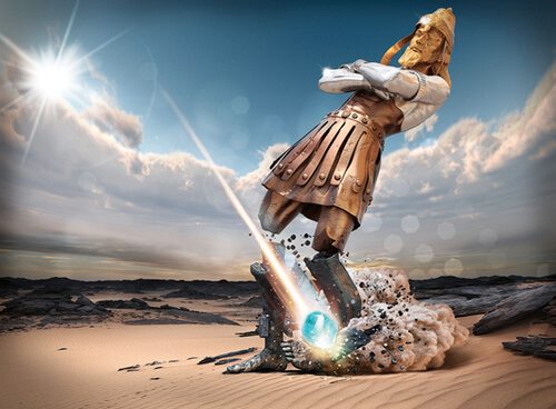 metallic image of Daniel's prophecy 