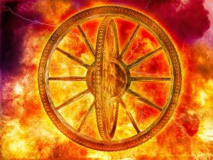 Ezekiel's vision of the wheels of fire